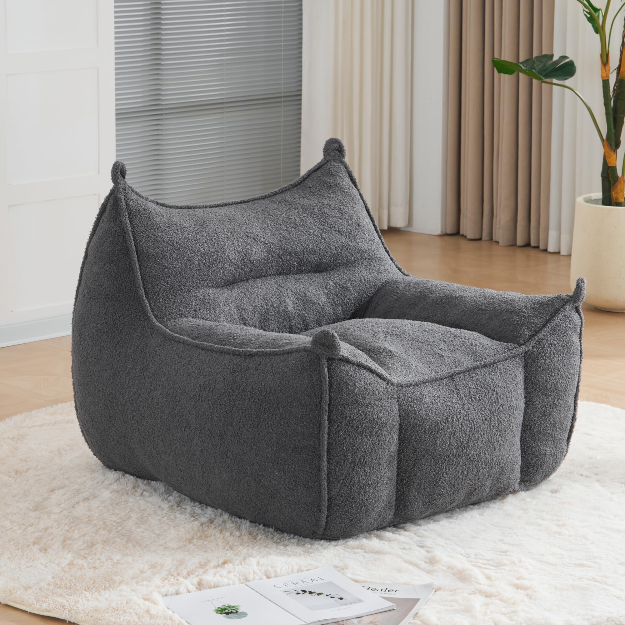 【一人掛けソファ / ダークグレー】圧縮ソファ クッションソファー ふわふわ感 Amazon｜【一人掛けソファ】コンパクト 圧縮ソファ ふわふわ